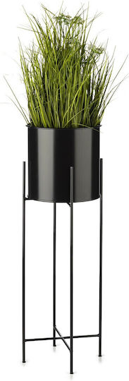 HowHomely Metal Black Plant Pot with Stand