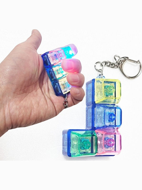 Anti-Stress Fidget Keyboard Keychain 9 1 LED Lighting 11mod154
