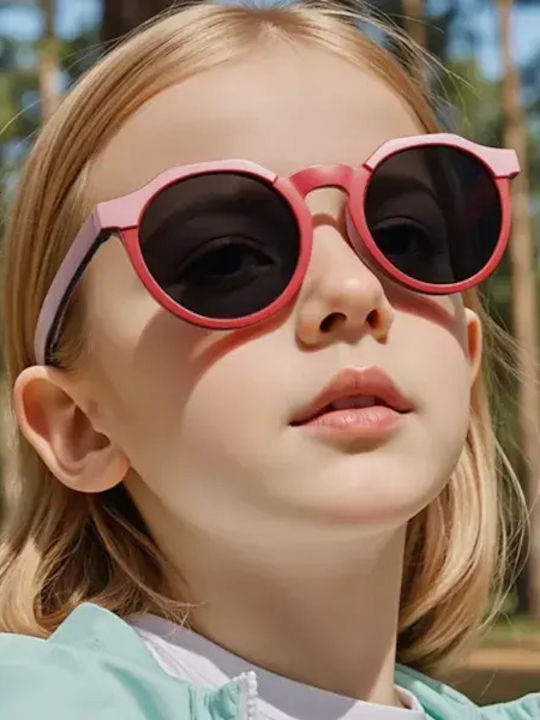 Baby Cloud Στρογγυλά Βρεφικά Γυαλιά Ηλίου με Polarized Φακό Ροζ