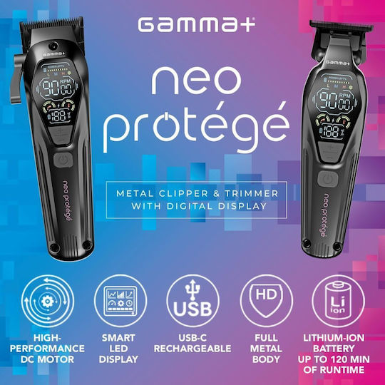 GammaPiu Protege Clipper Professional Rechargeable Hair Clipper Kit Blue