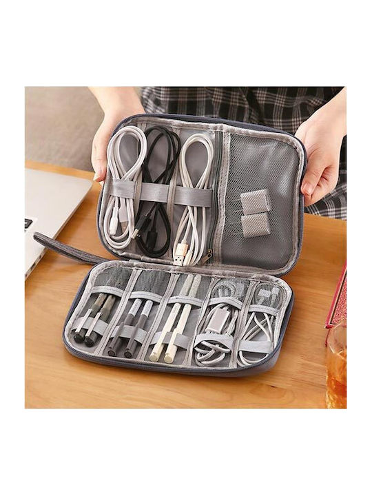 Geantă De Voiaj Neseser Pentru Cablu Încărcătoare Accesorii 24x3x17 Cm Aria Trade
