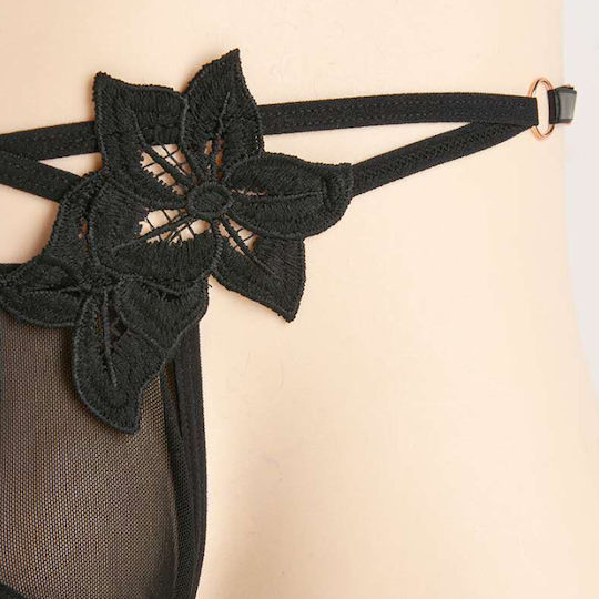 APH Lenjerie sexy bărbătească String Negru