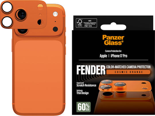 PanzerGlass Fender Handy-Kameraschutz Metallrahmen Orange Für iPhone 17 Pro