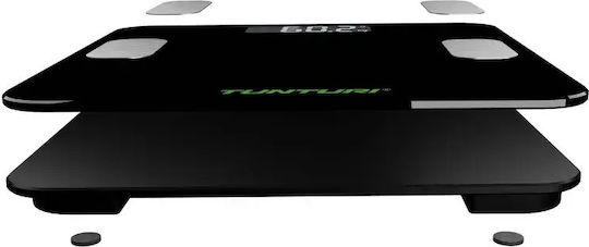 Tunturi Smart Badezimmerwaage 180kg mit Bluetooth Schwarze 14TUSSP001