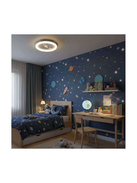 Alista Home Candelabru pentru copii Lampă de tavan din metal 49W cu soclu E27 Albă