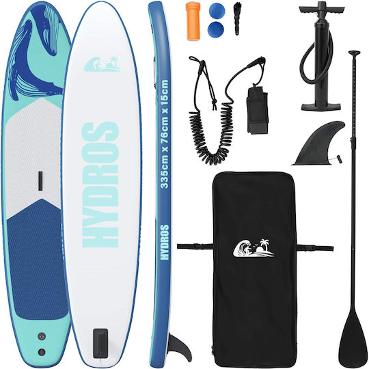 vidaXL Inflatable SUP Board with Length 3.35m Turquoise