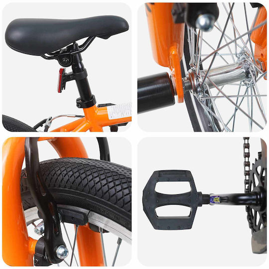 vidaXL 16" Παιδικό Ποδήλατo BMX Πορτοκαλί