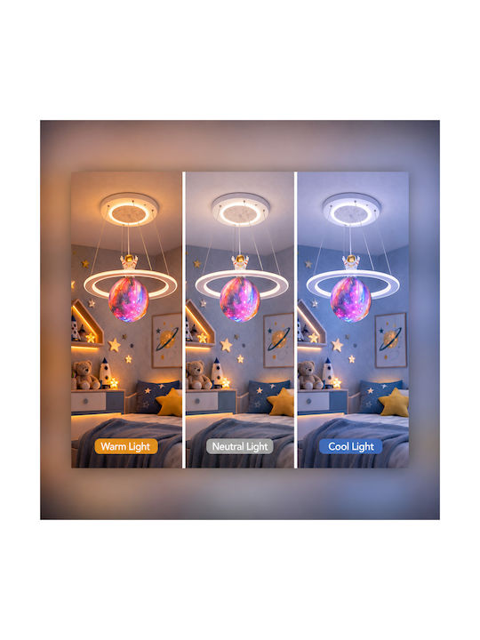 Alista Home Candelabru Pentru Copii Suspendat 60W cu Soclu E27 Alb