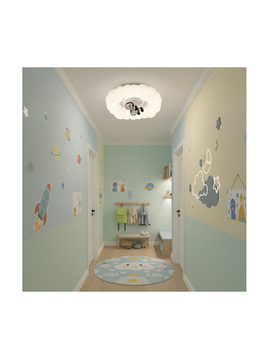 Alista Home Candelabru Pentru Copii Lampă De Tavan 75W Cu Soclu E27 Albă