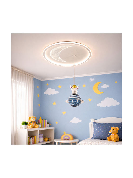 Alista Home Kronleuchter Kinderzimmer-Deckenleuchte Plafoniere 80W mit E27 Fassung Weiß
