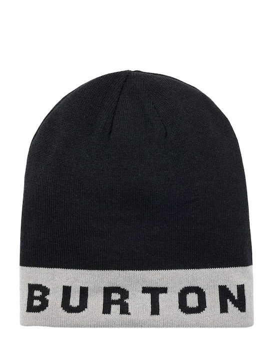 'billboard' Beanie Ανδρικός Reversible Σκούφος Πλεκτός σε Μαύρο χρώμα