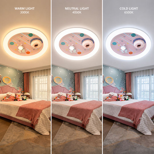 Alista Home Πολύφωτο Παιδικό Φωτιστικό Πλαφονιέρα 63W με Υποδοχή E27 Ροζ