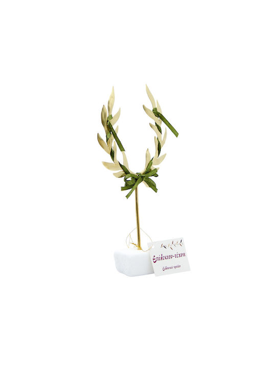 Epilekton-art 07-288/02 Handgemachte Tischdekoration – Mini Kranz aus Goldene Eiche 12x8 cm