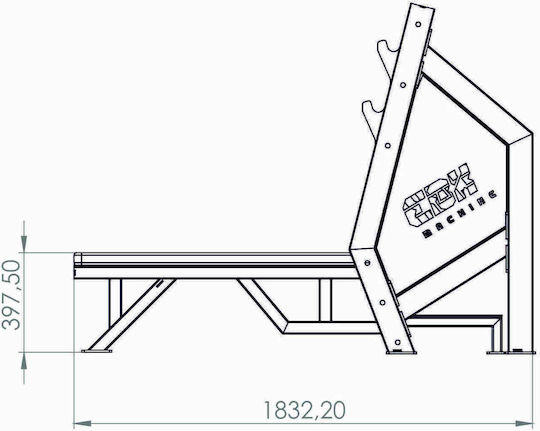 EBX Horizontal Trainingsbänke mit Ständern