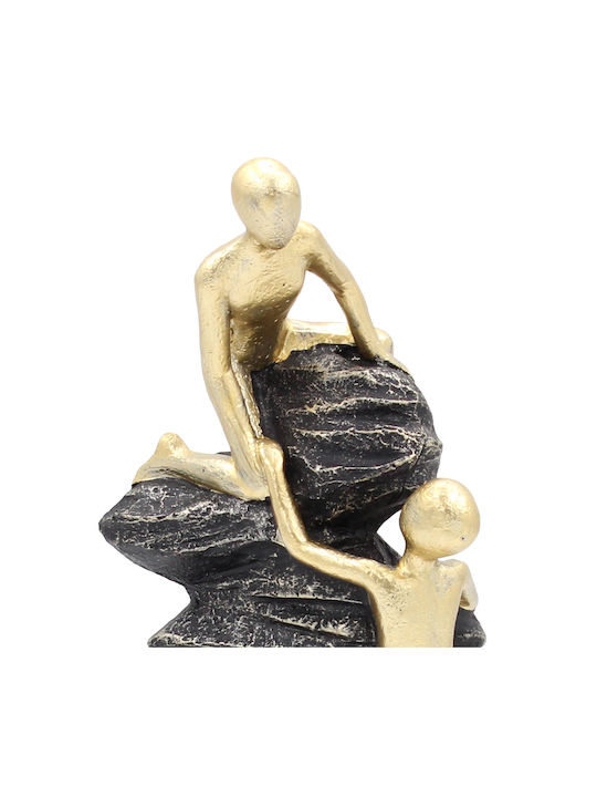Decorative Polyresin 10x8x25 Cm Black Gold Keskor 72347-1