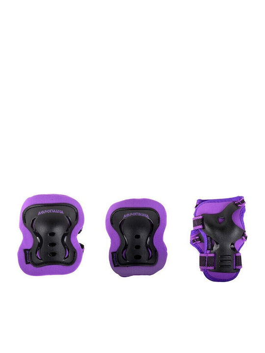 Athlopaidia 003.10082 Kinder Knieschützer für Rollers Lila