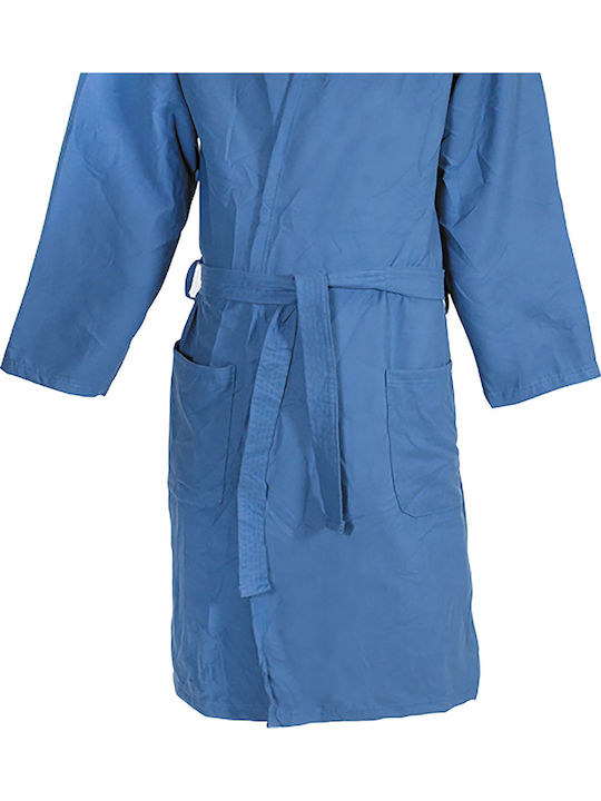 Vaquita 66726 Schwimm-Bademantel Blau Suede Microfiber