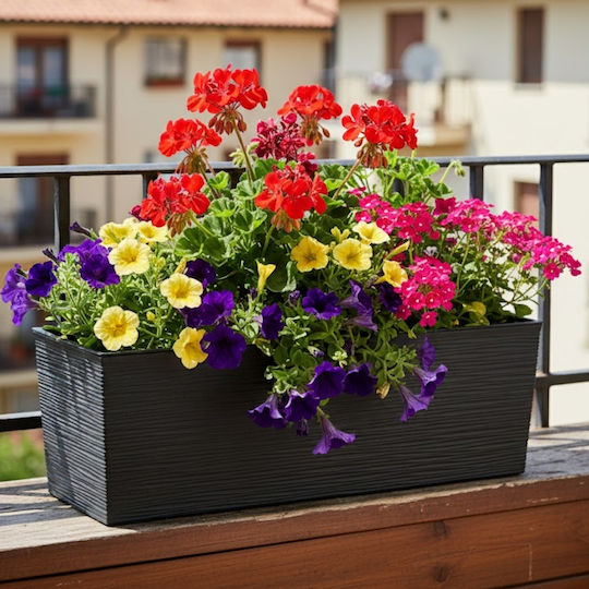 HowHomely Plastic Black Flower Pot 56x19cm