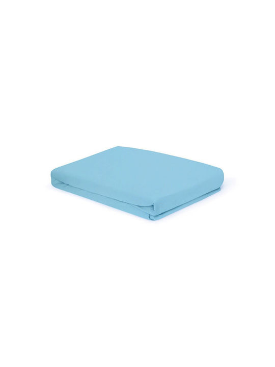 Living Home Σεντόνι Υπέρδιπλο με Λάστιχο 160x200+30εκ. Bright Blue