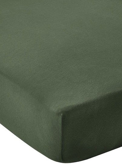Living Home Double Bed Sheet With Rubber Hugger 160x200+30cm Blassgruen 0075
