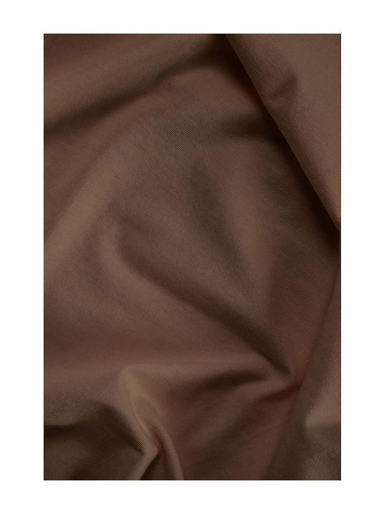 Living Home Σεντόνι Υπέρδιπλο με Λάστιχο 160x200+30εκ. Aschbraun
