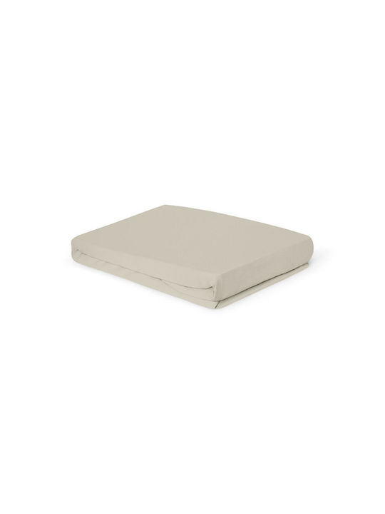 Living Home Σεντόνι Υπέρδιπλο με Λάστιχο 160x200+30εκ. Beige 30