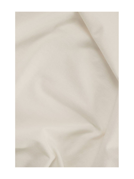 Living Home Double Bed Sheet With Rubber Hugger 160x200+30cm Natur 1400