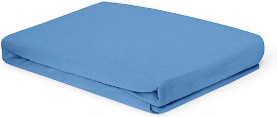 Living Home Super King Bettlaken mit Gummibettlaken 160x200+40cm Stahlblau