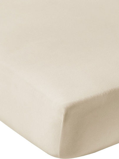 Living Home Super-Doppel Bettlaken mit Gummibettlaken 160x200+30cm Sand