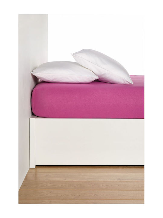 Living Home Super-Double Bed Sheet With Rubber Hugger 160x200+30cm Flieder