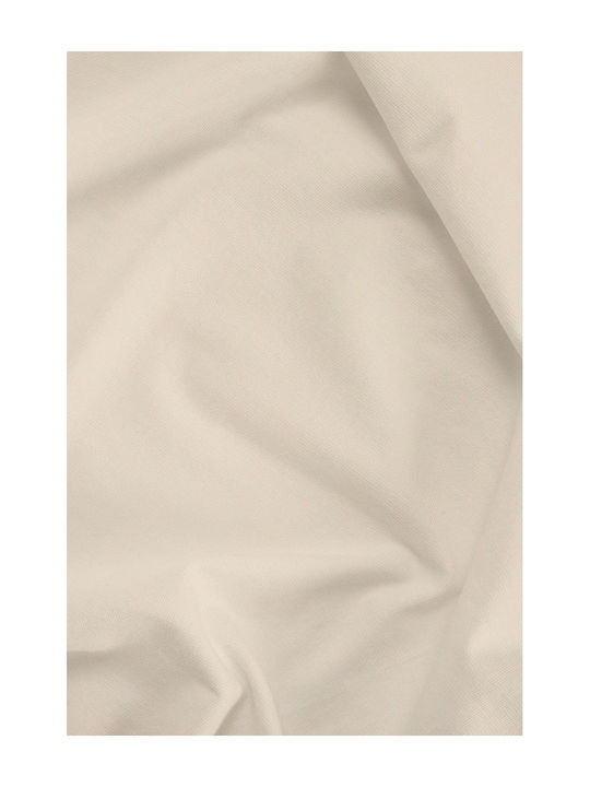 Living Home Super-Double Bed Sheet With Rubber Hugger 160x200+30cm Sand