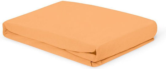 Living Home Super-Doppel Bettlaken mit Gummibettlaken 160x200+40cm Pfirsich