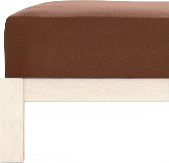 Living Home Super-Doppel Bettlaken mit Gummibettlaken 160x200+30cm Maroon 077