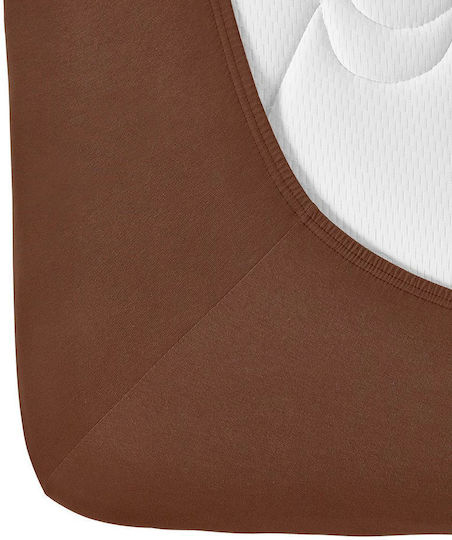Living Home Super-Doppel Bettlaken mit Gummibettlaken 160x200+30cm Maroon 077