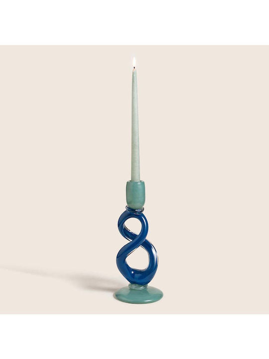 SteweHome Glass Candle Holder 12x29x12cm Various Colors