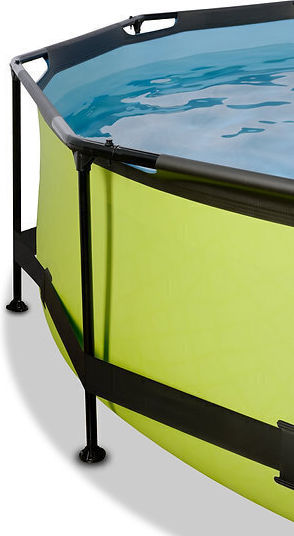 Exit Toys Round Swimming Pool with Metallic Frame 300x76cm Green