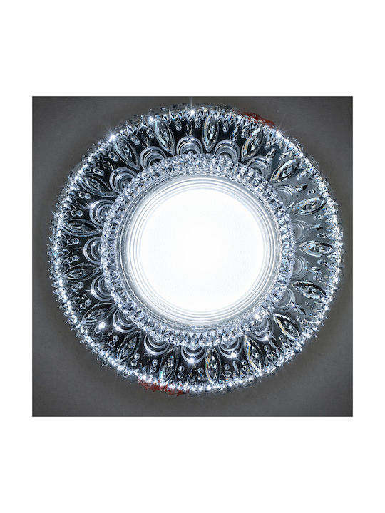 Alista Home Spot Rotund Din Sticlă Încorporat Cu LED RGB Alb