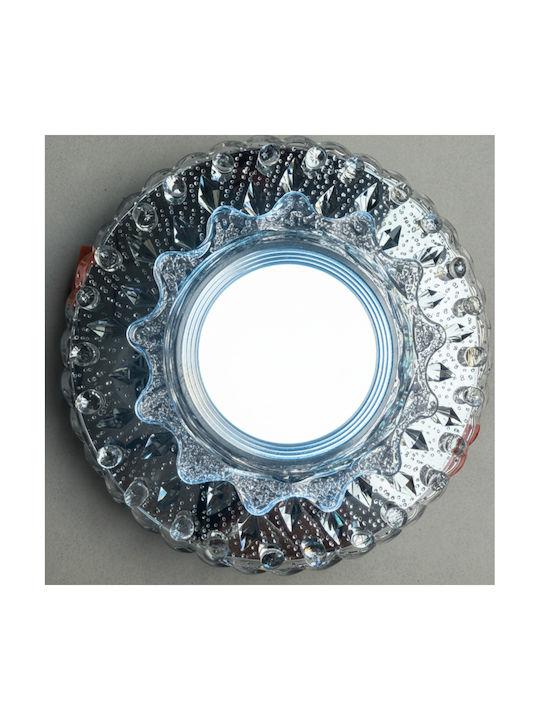 Alista Home Spot Rotund Din Sticlă De Tavan Cu LED Încorporat RGB Alb Alista Home Spot Rotund Din Sticlă De Tavan Cu LED Încorporat RGB Alb