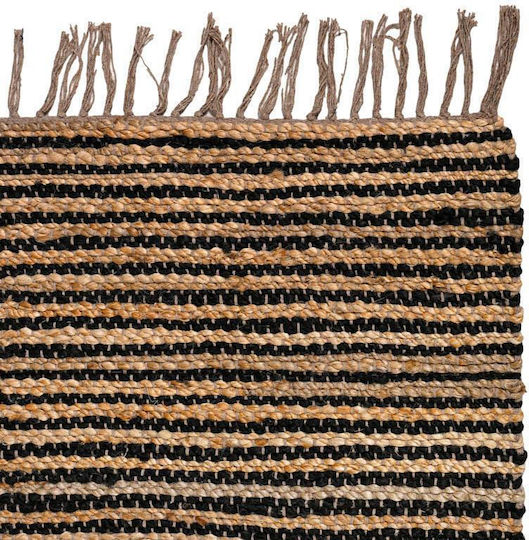 Fylliana Covor Rectangular Din Iută Negru-Cafeniu 120x180cm