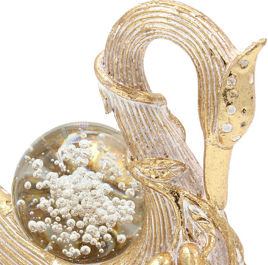 Keskor Διακοσμητικός Κύκνος Πολυρητίνης 13x9x18cm