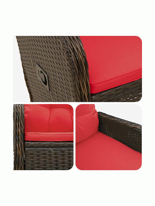 Gartenstühle Rattan Braune mit Kissen