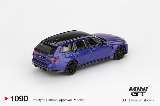Model Mașină BMW M3 Touring Competition Portimao Blue Metalizat 2023 Scara 1:64 Mini GT MGT01090-L
