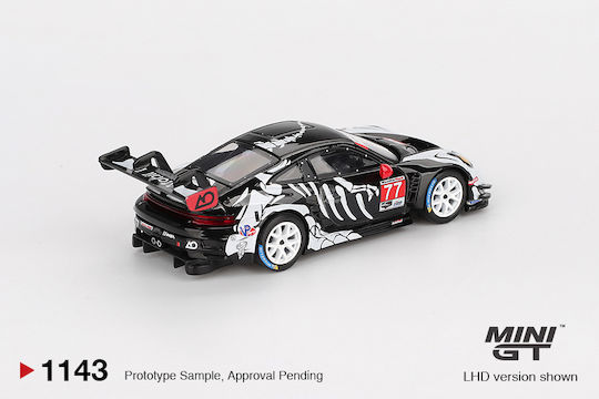 Model Mașină Porsche 911 992 GT3 R #77 GTD Pro AO Racing Petit Le Mans 2025 Scara 1:64 Mini GT MGT01143-L