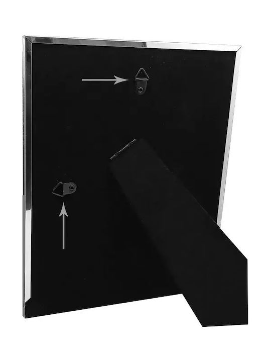 Wall-Mounted Metallic Photo Frame With Silver Frame