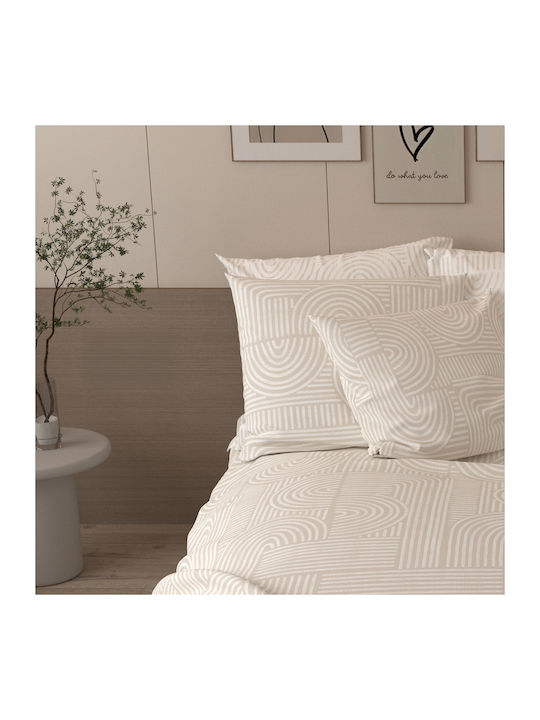 Charalambidis Textiles Κουβερλί Μονό από Βαμβάκι & Πολυεστέρα Μπεζ 160x220cm