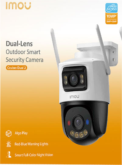 Imou Cruiser Dual 2 IP Dual Überwachungskameras Wi-Fi 5+5MP Wasserdicht mit Zweiwegkommunikation und Objektivgröße 3.6mm