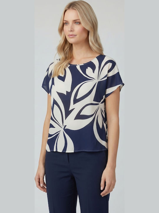 Γυναικείο Crop Top Floral Μπλε