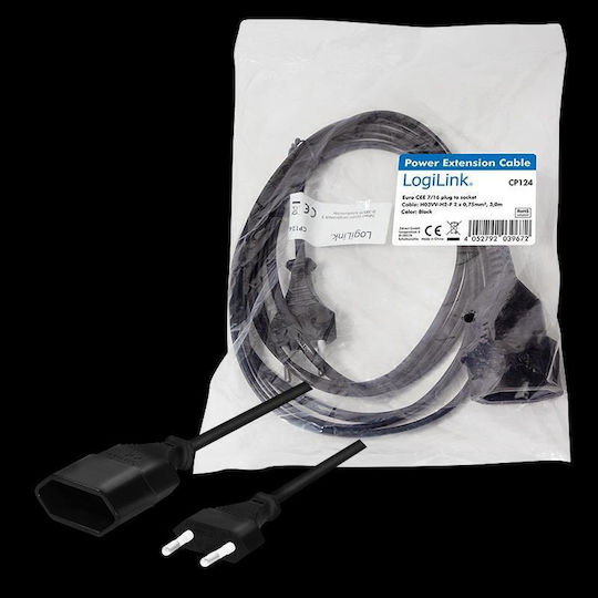 LogiLink 1 Platz mit Kabel 3m Schwarz