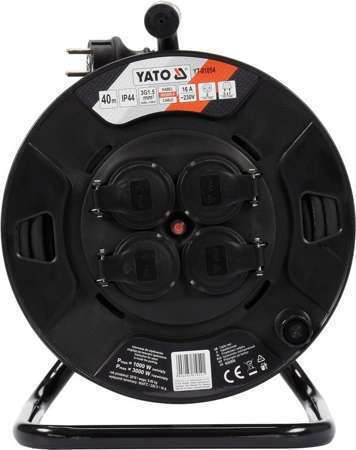 Yato Waterproof Extension Reel Cord 3 x 1.5mm²/40m Black
