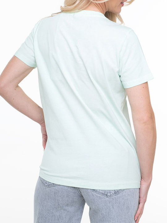 Guess Triangle Damen Oversized T-Shirt Mintgrün